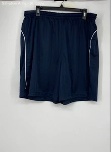 Nike Mens Navy Blue White Elastic Waist Pull-On Athletic Shorts Size 2XL - Picture 1 of 7