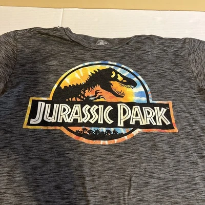 Jurassic Park/ World T Shirt Womens Size X   Large Gray Short Sleeve T Rex Logo  - Image 1 of 4