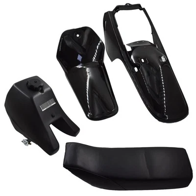 塑料前挡泥板车身座椅气箱套件适用于雅马哈 PW80 黑色 — 第 1/4 张图片