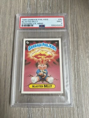 1986 Topps Garbage Pail Kids 1st Series UK Minis #8b Blasted Billy PSA 9 MINT  - Image 1 of 2