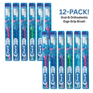 Oral-B Orthodontic Toothbrush 35 Soft , Ergo Grip Handle V-Shaped Bristles - Picture 1 of 3