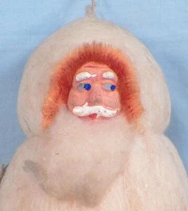 Santa Claus Christmas Ornament Papier Mache Cotton Batting Japan Antique #44 - Picture 1 of 7