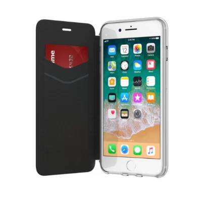 iPhone Case Clear Reinforced Griffin Reveal Wallet Case for iPhone 8 Plus 6 Plus - Image 1 of 4