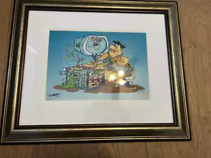 HANNA-BARBERA ORIGINAL LIMITED EDITION FRAMED FLINTSTONE SERICEL & FREE SHIPPING - Picture 1 of 12
