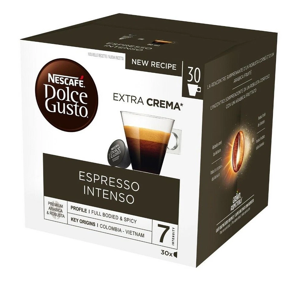 NESCAFÉ 180 Capsule Caffè ESPRESSO INTENSO Nescafè DOLCE GUSTO Originali 160 + 20 Gratis