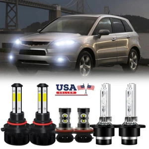 For Acura RDX 2007-2018 Combo HID LED Headlight High Low+LED Fog Light Bulbs - Foto 1 di 12