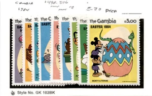 Gambia, Postage Stamp, #498-506 Mint NH, 1984 Disney - Picture 1 of 1