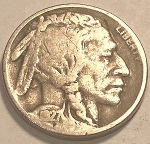 1927 S Buffalo Nickel FINE + NO RESERVE *J468 - Picture 1 of 2