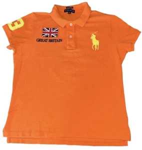 Ralph Lauren Blue Label Polo Shirt Youth Large Big Pony Great Britain Rugby - Picture 1 of 8