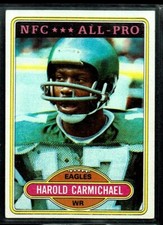 1980 TOPPS FOOTBALL PHILADELPHIA EAGLES HAROLD CARMICHAEL 420 SUPER BOWL XV EXMT