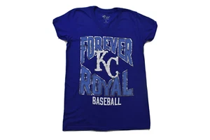 GIII Womens MLB Kansas City Royals Baseball Forever KC Royal Blue Shirt New S - Picture 1 of 5