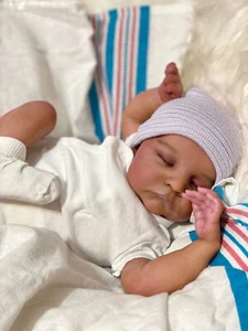 19in Reborn Baby Dolls African American Soft Black Realistic Newborn Baby Doll - Picture 1 of 5