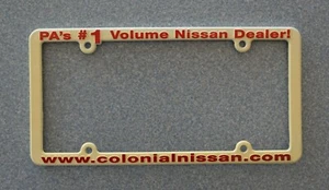 COLONIAL NISSAN, FEASTERVILLE, PA LICENSE PLATE FRAME - Picture 1 of 1