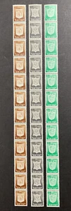 Israel Bale #328f/330f/333f tiras de 12 bobinas cada una. MNH F-VF (CV $36) - Imagen 1 de 2
