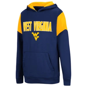 West Virginia Mountaineers Hoodie Jungen Large Navy Gelb Kinder Jugend Kolosseum - Bild 1 von 3
