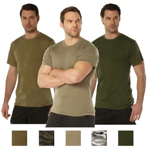 Men's Pocket Moisture Wicking Pocket T-Shirt Collection 100% Polyester Tee - Picture 1 of 18