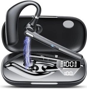 Bluetooth Headset V5.3, 60Hrs Freisprecheinrichtung Wireless Headset Mit Dual Ge - Bild 1 von 12