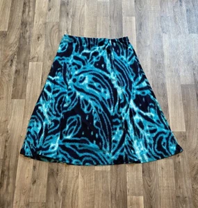 Falda midi azul abstracta Jones New York talla mediana nueva - Imagen 1 de 7