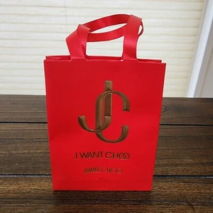 Neu Jimmy Choo I Want Choo rote Papier Mini Geschenktüte - Bild 1 von 7