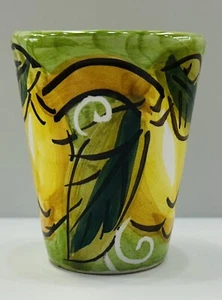 Vietri Pottery - Limoncello Glass Made/painted by hand in ITALY - Picture 1 of 5