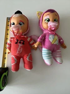 Cry Babies Tiny Cuddles Baby Doll 9" Cries Real Tears Lot Of 2 - Picture 1 of 6