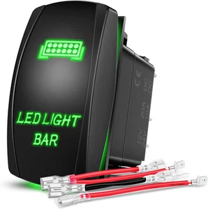 Nilight - Verde - Barra de luz LED Interruptor Balanceador Láser 5 Pines Luz LED Encendido/Apagado 20A/1 - Imagen 1 de 10