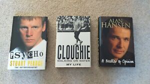 Pre-owned 3 x Books Autobiography’s of Footballers – Cloughie/Alan Hansen/Stuart