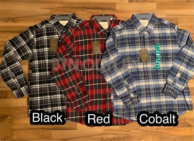 Weatherproof Vintage Men's Long Sleeve Shirt Lightweight Plaid Flannel S-XXL Var - Image 1 of 4