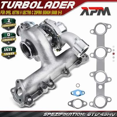 Turbo pour Opel Astra H Vectra C Zafira Signum Saab 9-3 YS3F Fiat Croma 1.9L - Bild 1 von 4