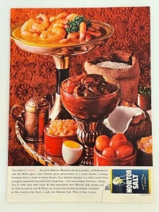 Vintage 1960s Morton Salt Print Ad “The Relish is Chutney…the Salt is Morton” - Picture 1 of 1