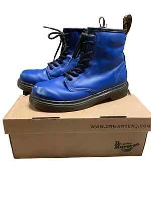 Dr. Martens 1460J AZUL Botas de cuero Romario para niños/niñas talla 2/3 ¡RARAS! Foto 1 de 4