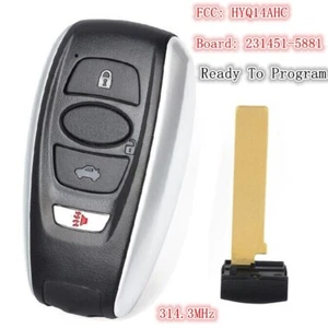 Llavero remoto inteligente para Subaru 2014 - 2020 BRZ WRX STI Legacy Forester HYQ14AHC - Imagen 1 de 4