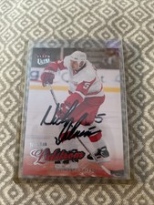 Nicklas Lidstrom Signed Card Red Wings HOF