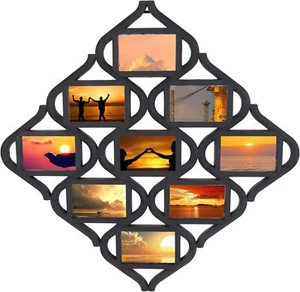4x6 Collage Picture Frames, Wall Photo Frame Collage for Decor Diamond shaped - Picture 1 of 7
