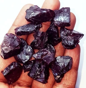 Natural Red Garnet Rough 20 To 30 Ct 1 Pcs. Loose Gemstone With Free Gift - Picture 1 of 13