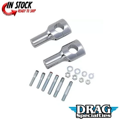 Elevadores de manillar Drag Specialties 0602-0468 cromados de 4" Big Buffalo para barras de 1-1/2" Foto 1 de 3