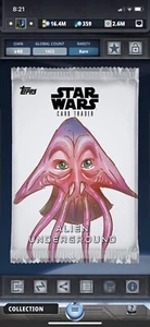 Topps Star Wars Digital Card Trader Alien Underground Pack Art Insert - Picture 1 of 1