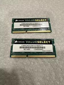 Corsair CMSO4GX3M1A1600C11 4GB DDR3 SODIMM 8 GB Total - Picture 1 of 2