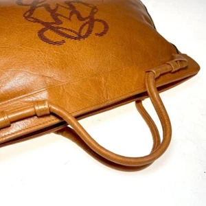 Loewe Anagram Brown Nappa Leather Zip Closure Tote Bag/Handbag - Picture 1 of 10