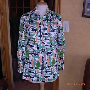 VINTAGE BLUSE 70 BARIOLE GR.36 / BLUSE RENCH VINTAGE 1970 - Bild 1 von 6