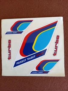 Cartella 5 ADESIVI STICKER PEUGEOT TALBOT SPORT TURBO VINTAGE anni 80 RARO - Foto 1 di 1