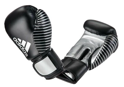 adidas Kickboxing Competition black/silver Leder Boxhandschuhe Boxhandschuh - Bild 1 von 4