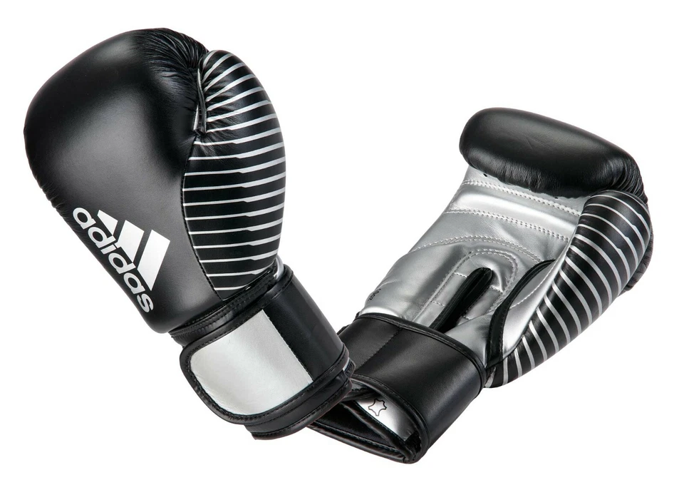 adidas Kickboxing Competition black/silver Leder Boxhandschuhe Boxhandschuh - Bild 1 von 4