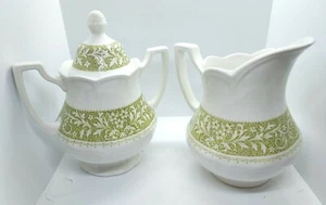 Royal Staffordshire Sherwood Green Ironstone J & G Meakin England Milchkännchen Zucker - Bild 1 von 12