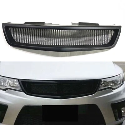 Front Bumper Grille Mesh Grill Cover For Kia Forte Forte5 2010-2013 Matte Black Foto 1 de 4