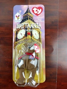 Beanie Baby oficial Britannia the Bear en embalaje original y errores oficiales  - Imagen 1 de 9
