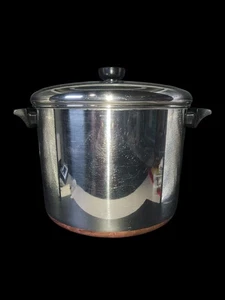 Olla de colección Revere Ware con fondo de cobre de 10 cuartos con tapa Rome NY - Imagen 1 de 8