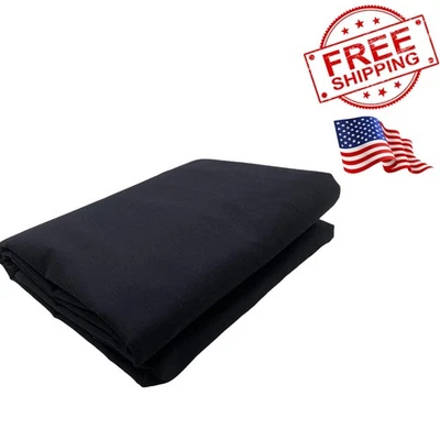 Versatile 10 Yards Black Muslin Fabric - Medium Weight 100% Cotton Crafting - Image 1 of 4