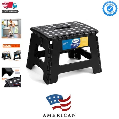 9" Folding Step Stool for Adults,Kids,Non-Slip Folding Stools with Portable H... - Image 1 of 4