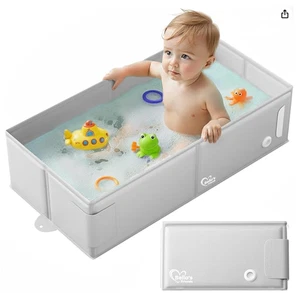 Bella’S Friends Vasca da Bagno Pieghevole per Bambini, Vasca da Bagno da Viaggio per Bambino, Pieghevole - Foto 1 di 6